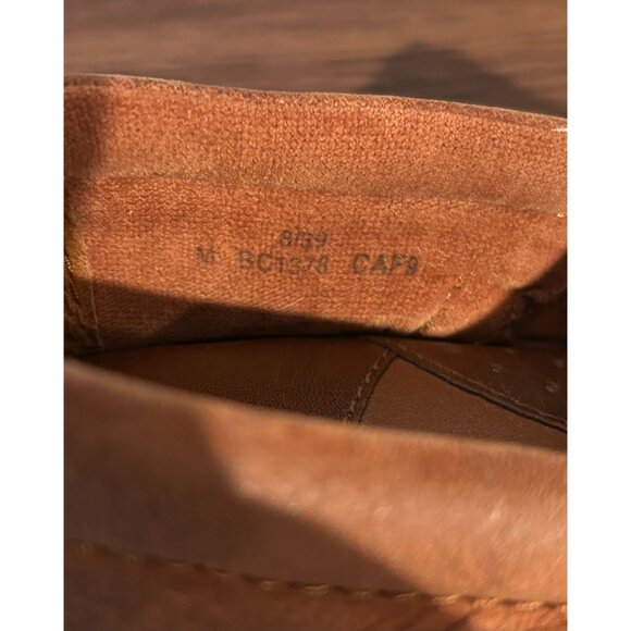 Women's‎ BORN BOC BROWN Leather Wedge Clogs/Mules Size 9 - Picture 2 of 9